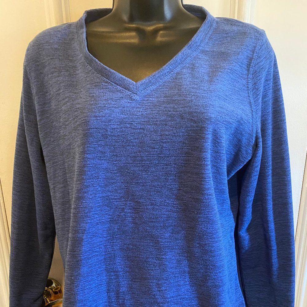 TEK GEAR - Super Soft Dark Blue Workout Top Size PL